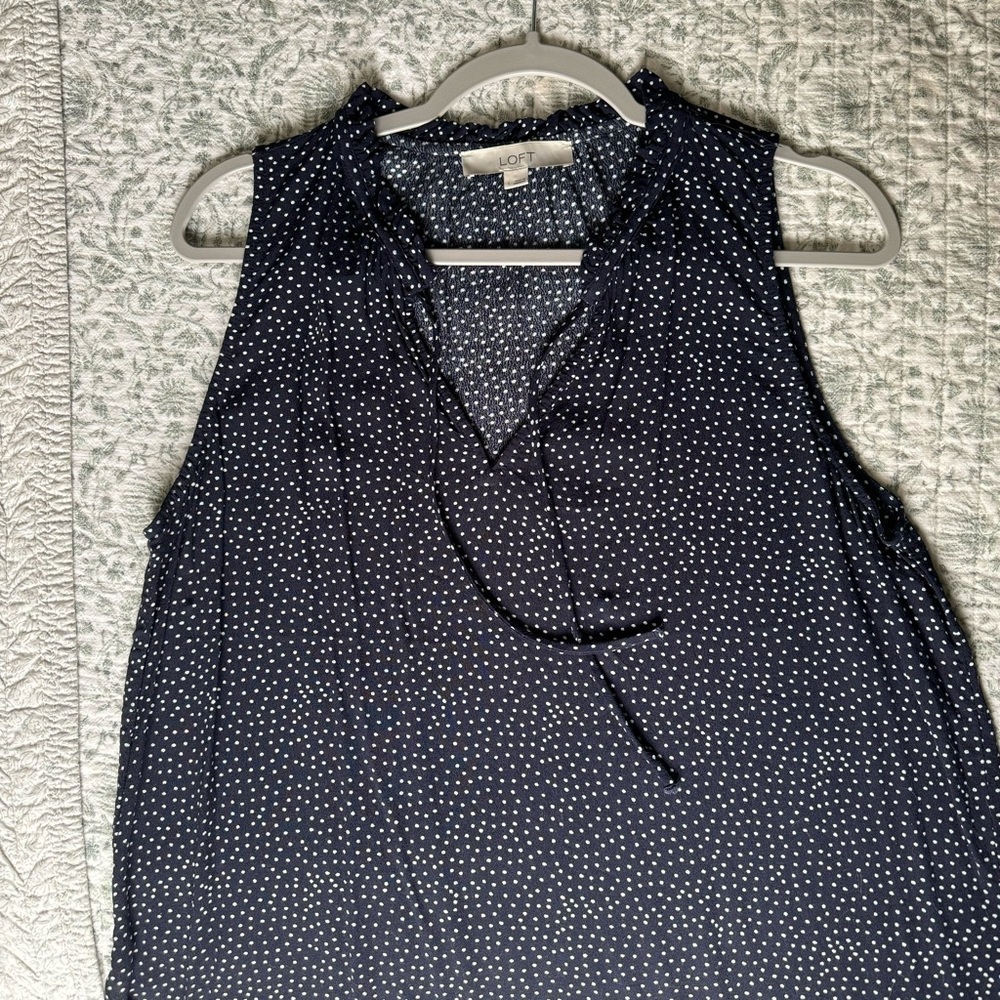 Navy dot blouse
